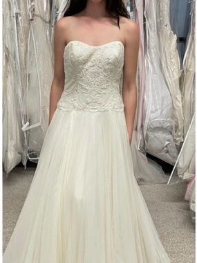 Watters | Dresses | Watters Brie Strapless Embellished Pearl Floral Aline Mini  Dress | Poshmark